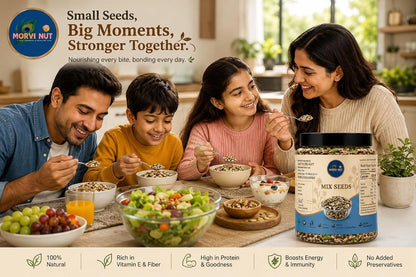 MORVI NUT 5 in 1 Seeds Mix 100g - Edible Seeds | Healthy Super Seed Combo | Healthy Snacks | 100% Natural and Roasted Mix Seed for Eating Diet Snacks Perfect for Giftings
