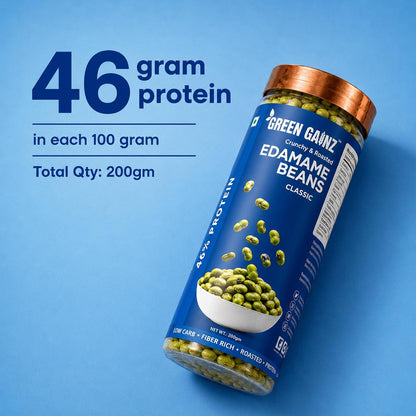 Edamame Beans Classic Flavor - 200g Value Pack | Protein Rich Snack | Simple Taste | Low Salt | Snack for adults | Fiber Rich | Low Carb | Keto Friendly | Lab Tested