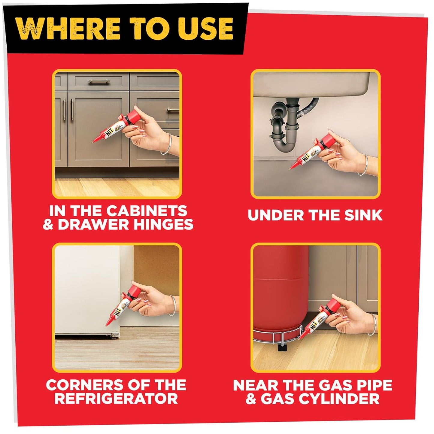 Hit Anti Roach Gel - Cockroach Killer (20G) | Kitchen Safe | Odourless | Fast And Convenient