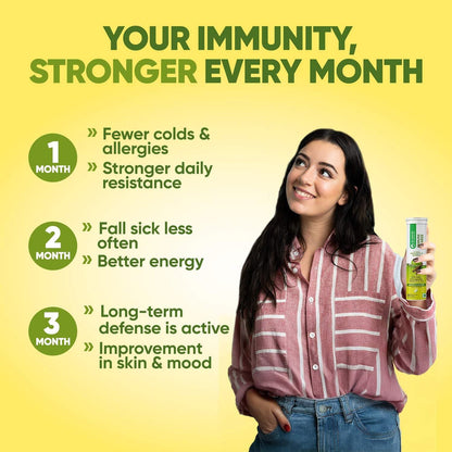 Dr. Vaidya's Immuni Charge Effervescent | No Added Sugar | Boosts Immunity With Vitamin C, Amla & Zinc | Lemon Flavour | (15 Tablets Each)