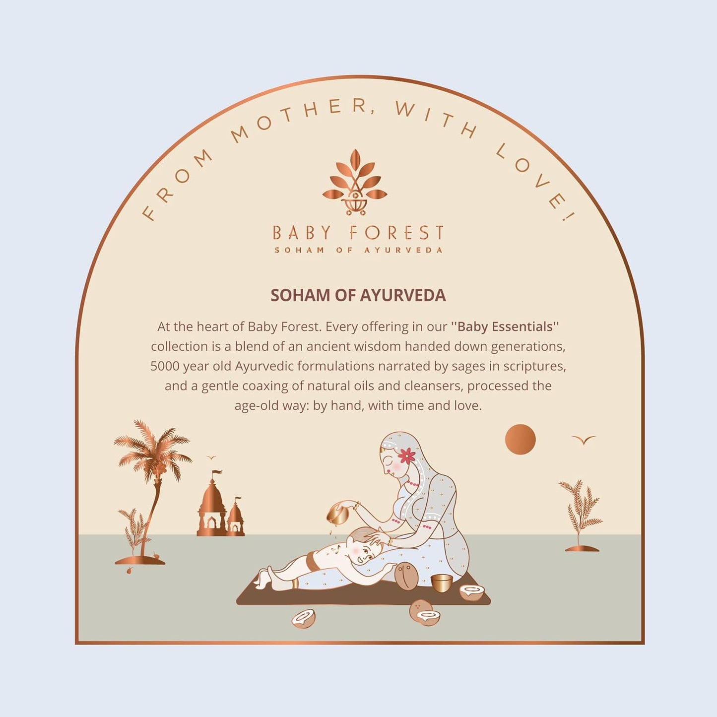 Baby Forest Narial Tailam Organic Cold Pressed Coconut Oil for Baby Skin & Hair Care | 100% Natural & Ayurvedic | Derma Safe & Cruelty-Free | Coconut Oil for Newborn Massage | 200ml