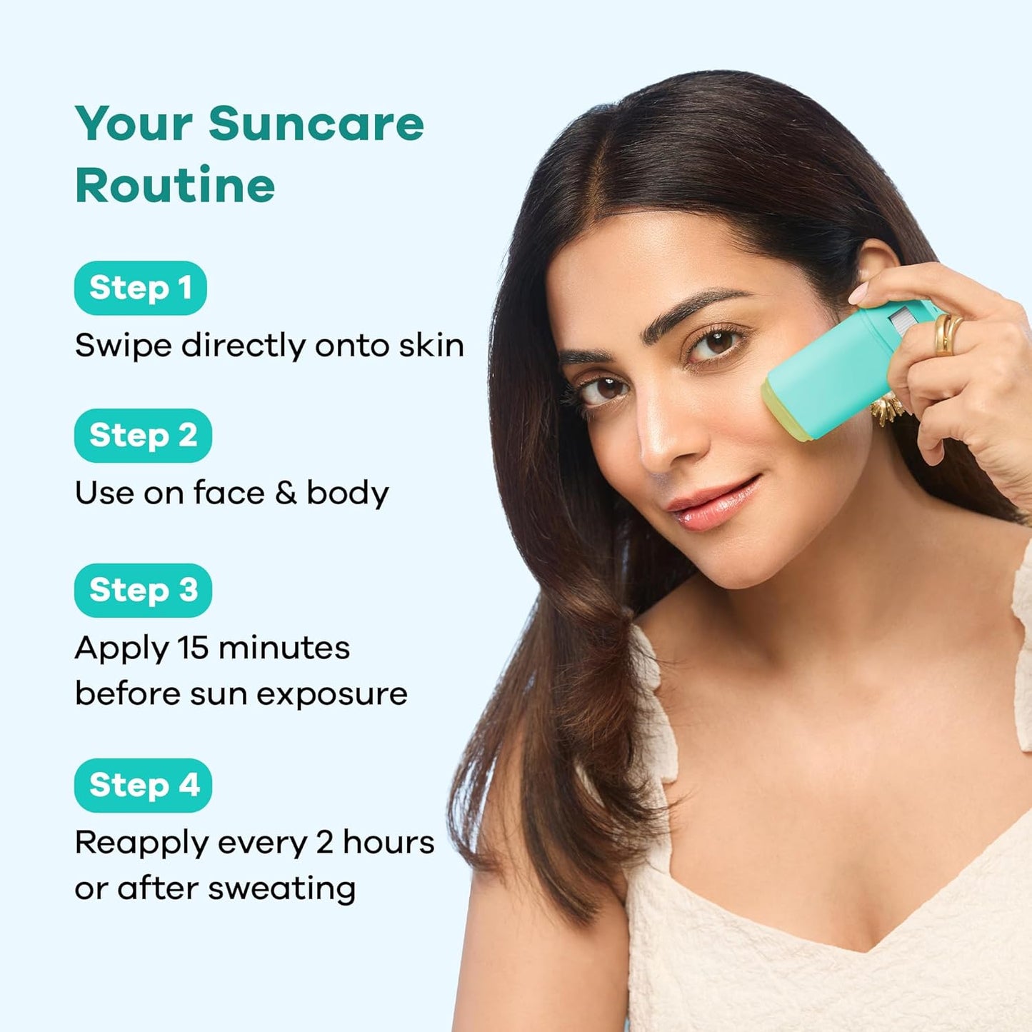 Earth Rhythm Aqua Surge Hydrating Sunstick SPF 60 PA++++. Ceramides & Hyaluronic Acid. No white Cast. No Parabens, Vegan.