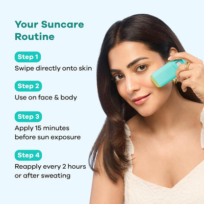 Earth Rhythm Aqua Surge Hydrating Sunstick SPF 60 PA++++. Ceramides & Hyaluronic Acid. No white Cast. No Parabens, Vegan.
