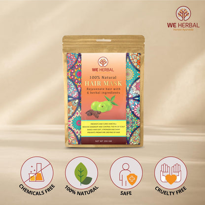 WE HERBAL Hair Mask 200g, Natural Hair Care, Deep Conditioning & Nourishing, Suitable for All Hair Types