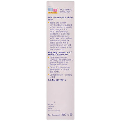 Baby Sebamed - Bottle of 200 ml Sun Lotion