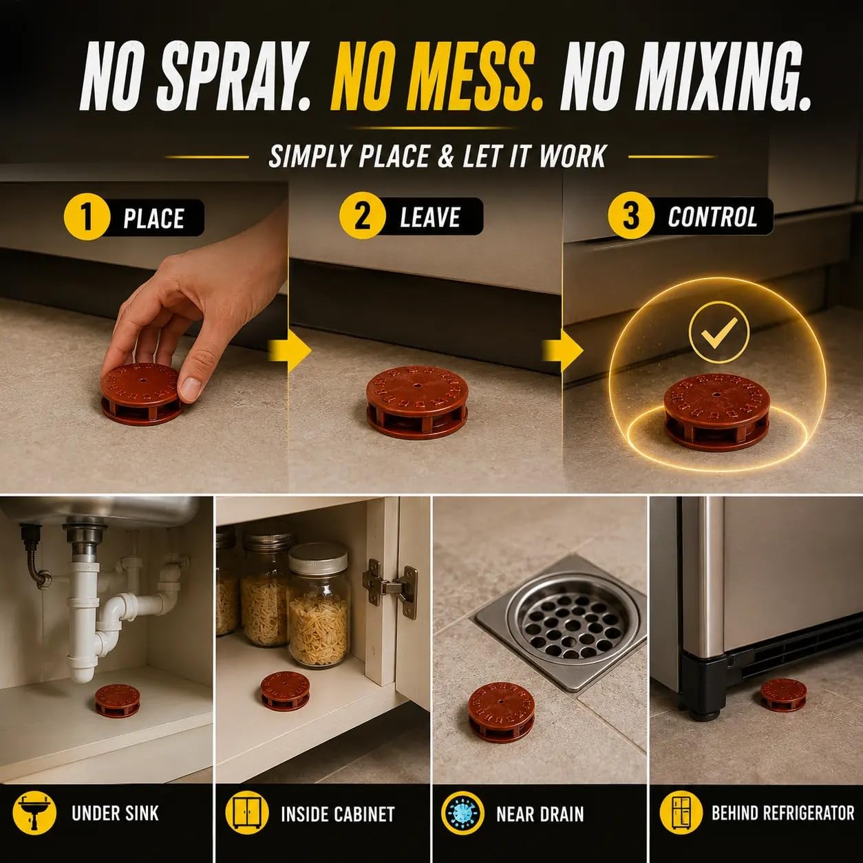 Advanced Cockroach Killer Bait Gel – Effective Roach Control for Indoor Outdoor, Kitchens & Bathrooms