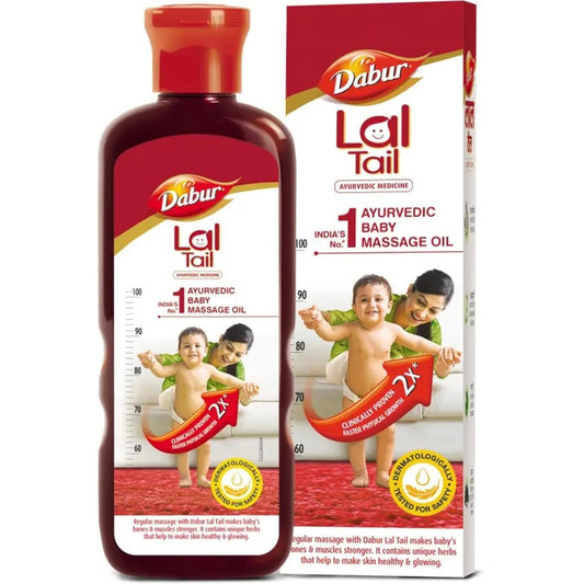 Dabur Lal Tail : Ayurvedic Baby Massage Oil 500Ml|Clinically Tested 2X Faster Physical Growth For Stronger Bones And Muscles