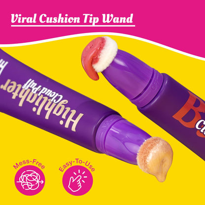 Swiss Beauty CRAZE Cloud Puff Blush | Velvety-Smooth |Ultra-Blendable | Easy To Layer |Enriched With Pomegranate Extract |Shade- 1 - Pink Sky, 12ml