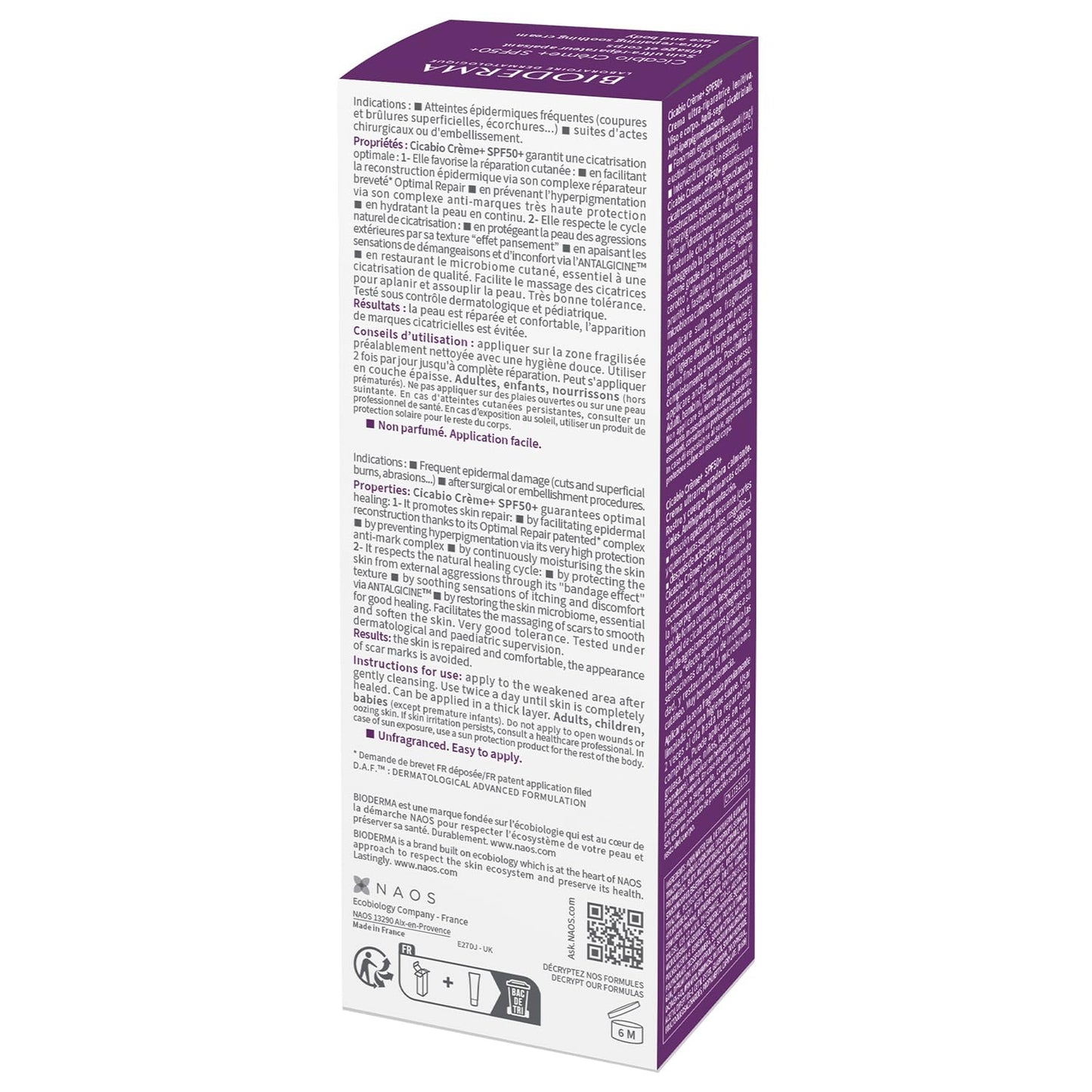 Bioderma Cicabio Creme + repairing cream