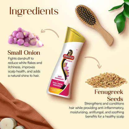 Meera Anti-Dandruff Shampoo, With Small Onion and Fenugreek, 180 ml