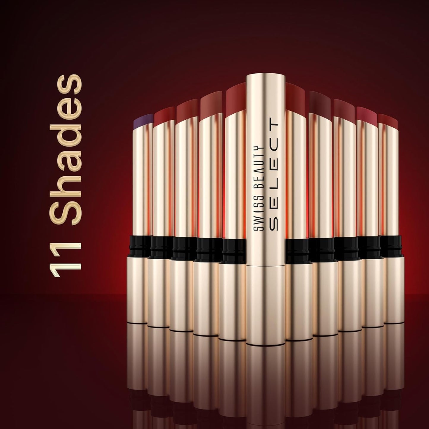 Swiss Beauty Select High On Shine Creamy Lipstick | With Mirror-shine finish | Enriched with Vitamin E | Shade- Supreme Nude, 1g |