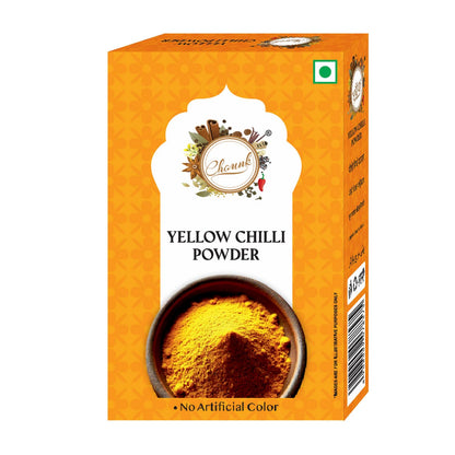 Chounk Yellow Mirch Powder | Pure and Natural Peeli Mirchs Powder | Pili Mirch Masala with No Artificial Colors and No Preservatives Chilli Powder 100g