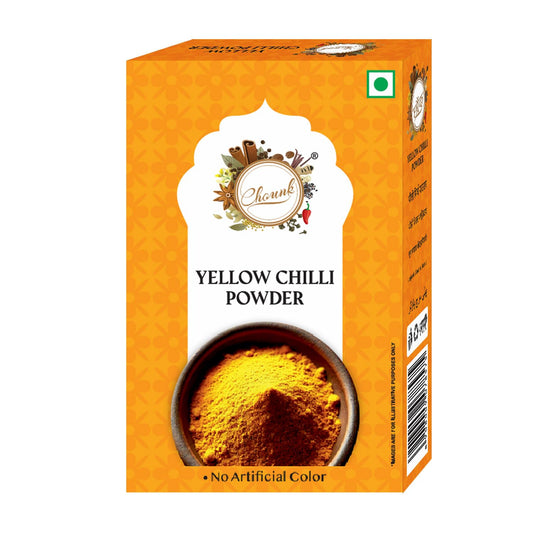 Chounk Yellow Mirch Powder | Pure and Natural Peeli Mirchs Powder | Pili Mirch Masala with No Artificial Colors and No Preservatives Chilli Powder 100g