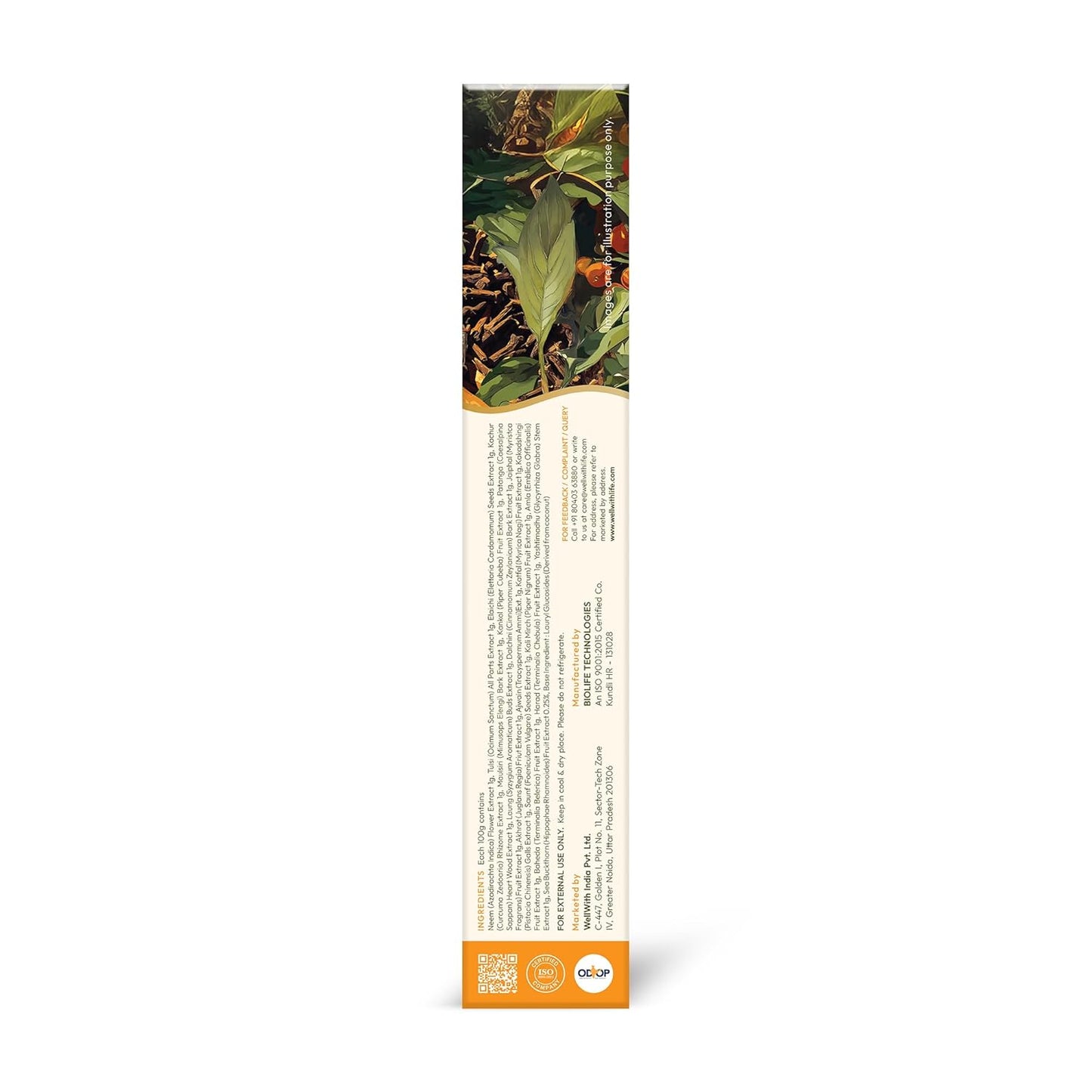 Wellwith(Ayuzera) DentoWin(100g, Pack of 1) Herbal Gum Care Toothpaste with Himalayan Sea Buckthorn Berry, Tulsi & Neem, Teeth Whitening - Natural Formula, No Fluoride