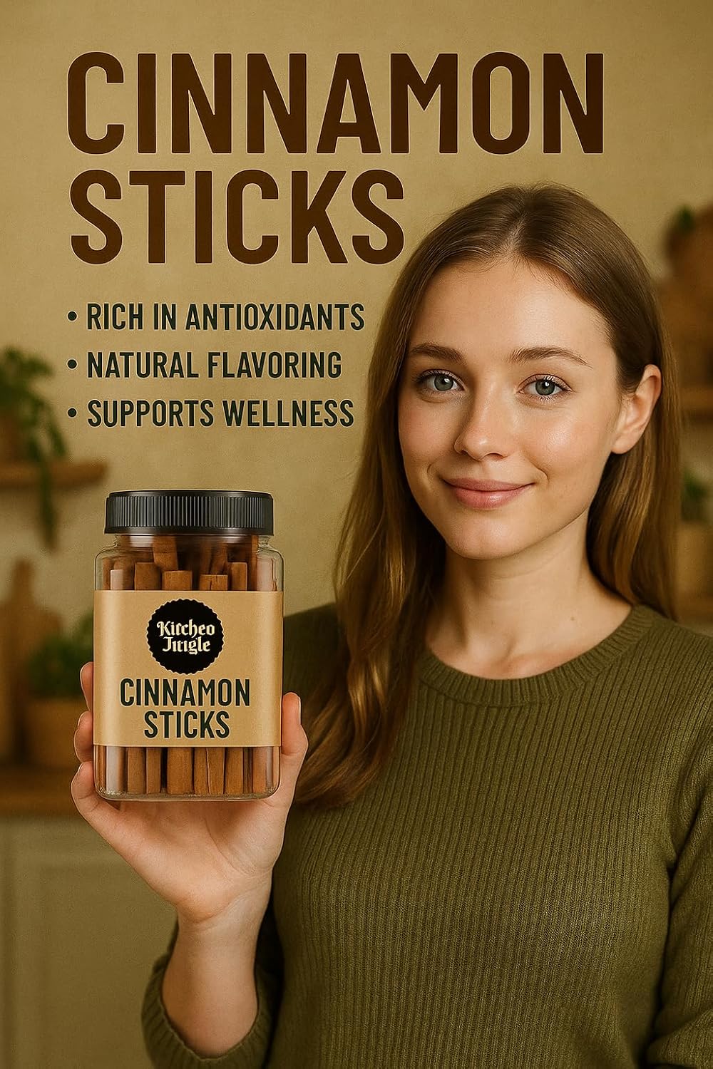 Kitchen Jungle Cinnamon sticks (Dalchini Sticks) (100 Grams)
