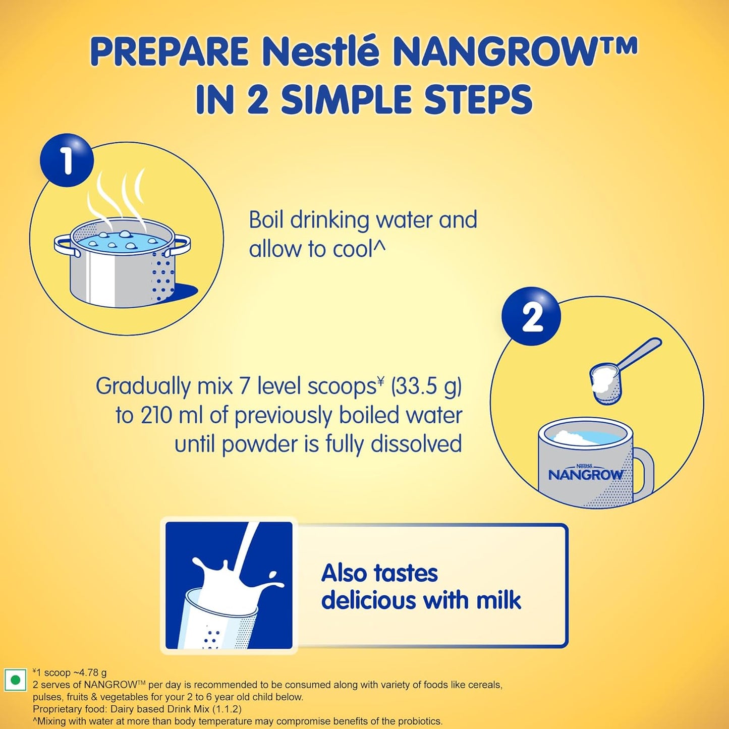 Nangrow | 800g Value Pack | Nutritious Milk Powder Drink For Growing Toddler Aged 2-6 Years | Zero Sucrose | Contains Dha | Rich In Protein & Vital Nutrients | Creamy Vanilla Flavor