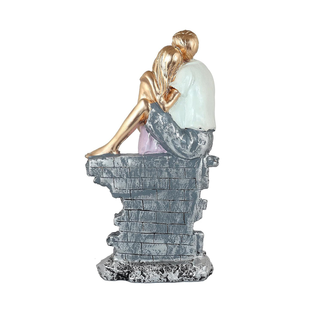 Resin Decorative Couple Fantasy Showpiece Figurine for Home Decor | Decorative Idols for Living Room, Bedroom, Office Desk, Cabinets, 10 Centimeters, Black