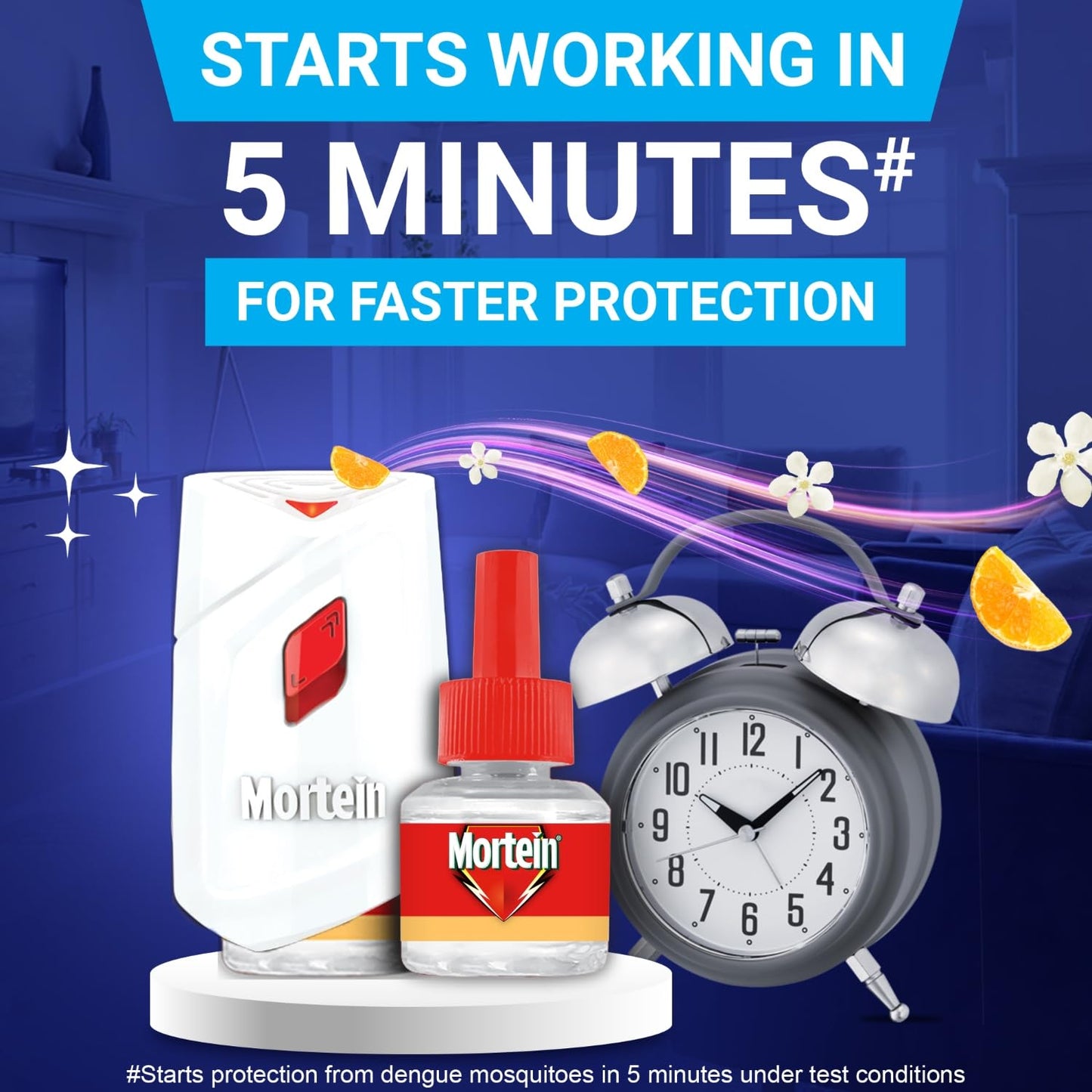Mortein 45ml x 3 Refills With The Pleasant Fragrance of Mandarin & Neroli Liquid| Fits All Machines | Smartplus Mosquito Killer | 100% Protection from Mosquitoes | Insect & Mosquito Repellent