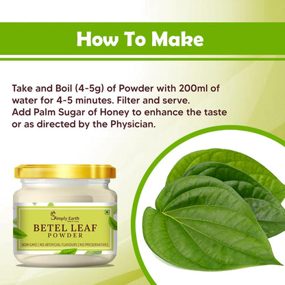 Simply Earth Organic Betel Leaf Powder | Paan Leaf Powder | Vetrilai | Banarasi Paan Powder - 100 GM