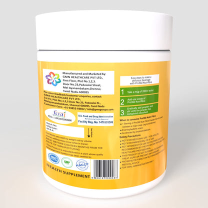 Pro360 NutriFibre Plant-Based Fiber Supplement Powder| 250g Water Soluble Prebiotic Fibre Supplement| Dietary Fiber for Digestive, Gut Health & Weight Management