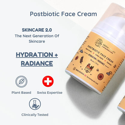 Little Rituals Baby POST-BIOTIC FACE CREAM - HYDRATION + RADIANCE Formulated with best plant botanical - Golden Millets, Jojoba, and Calendula, Natural, Organic, Dermat tested, SWISS Technology -30 gm