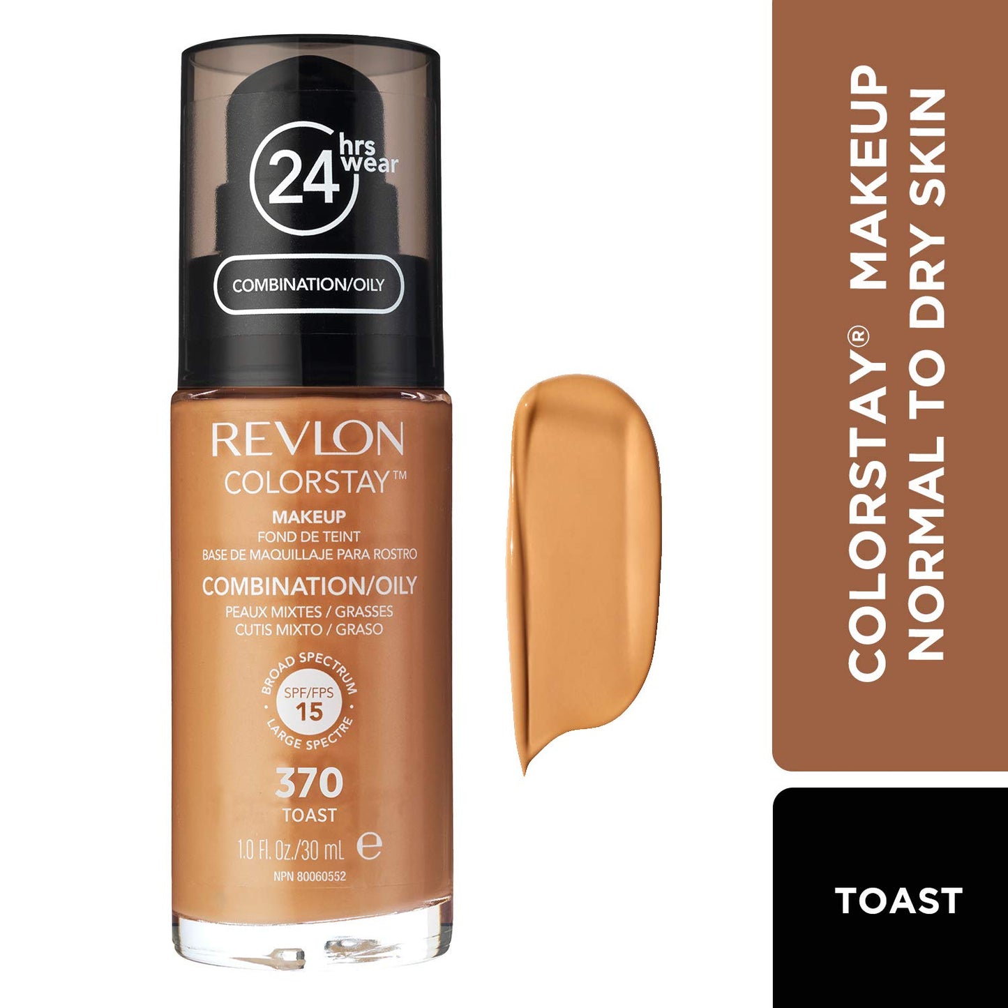 REVLON Colorstay Make Up Combination Oily Spf 15 - Toast, Beige, 30 ml