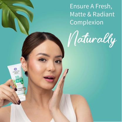 Ayouthveda Ultra Hydrating Face Emulsion Cream | Nature’s Goodness for 24 hours Hydration | Moisturizes, Tones, and Brightens Skin | Prevent Dark spots, Blackheads and Blemishes | With Coconut Water, Aloe Vera, and Green Tea - (Pack Of 1; 60G)
