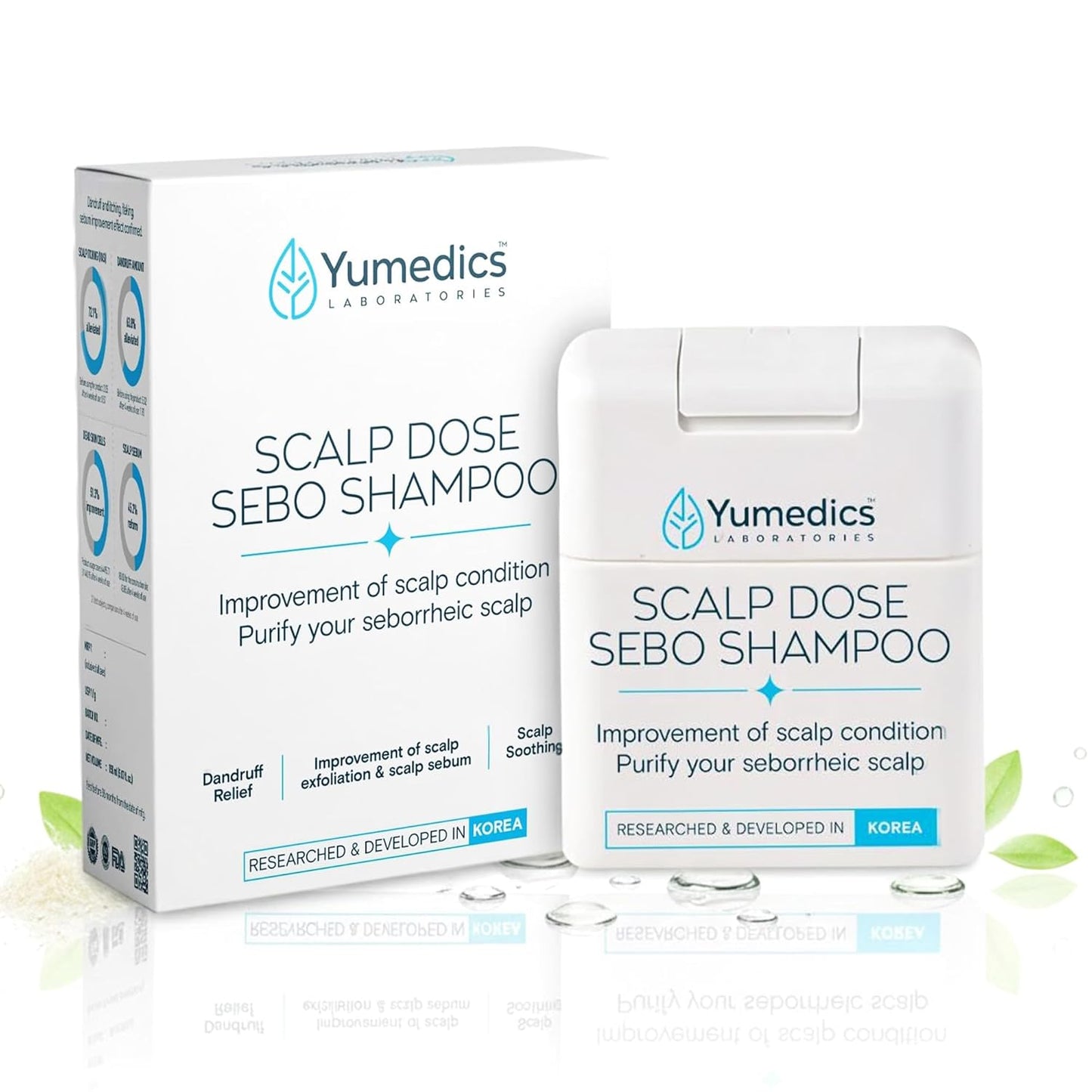 Yumedics Scalp Dose Sebo Anti Dandruff Shampoo | 150ml Liquid Anti Dandruff Shampoo for Women & Men | For Scalp Care, Sebum Control and Scalp Soothing