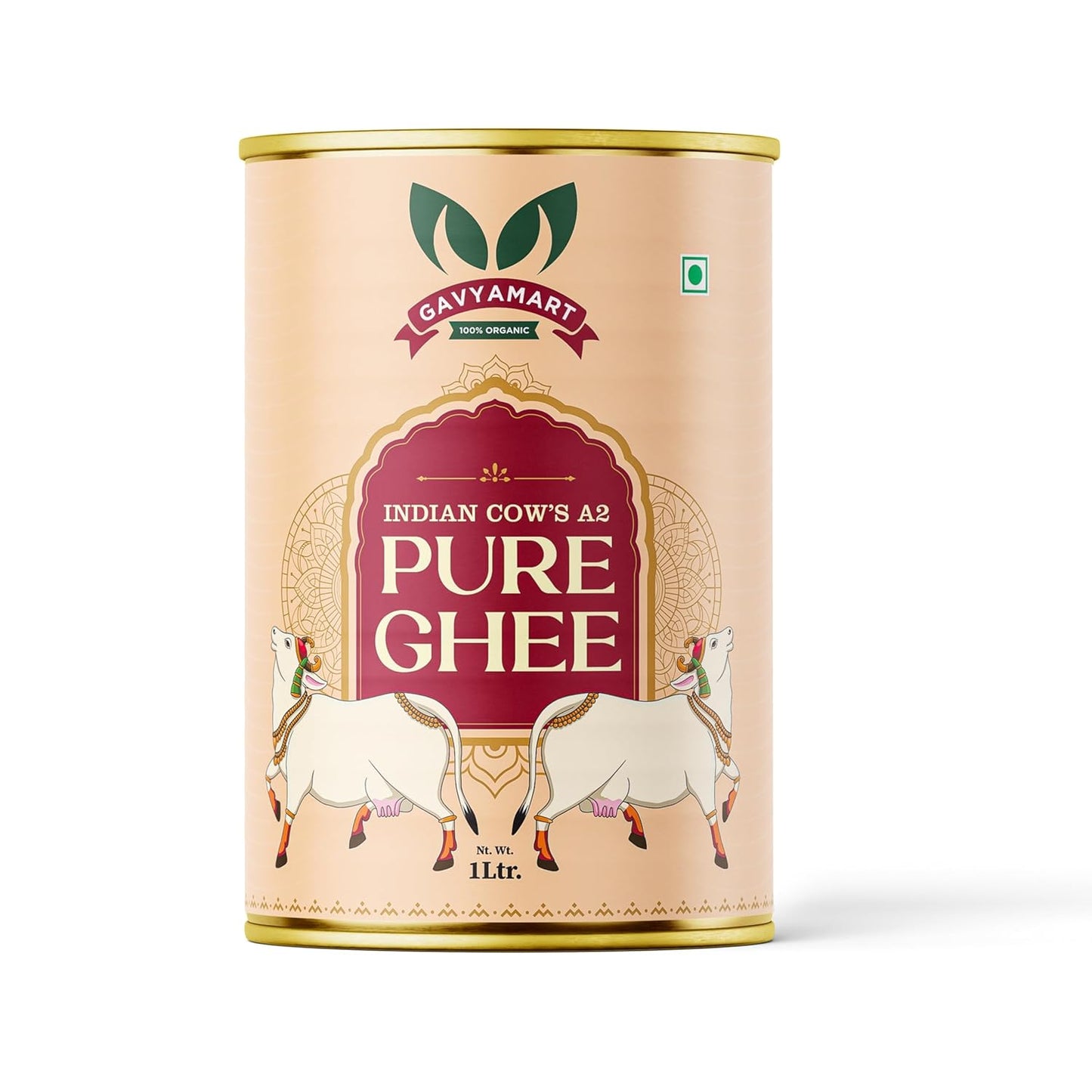 Gavyamart Indian A2 Cow Ghee 100% Pure Non GMO - Made of kankrej Organic Cow Ghee (1L)