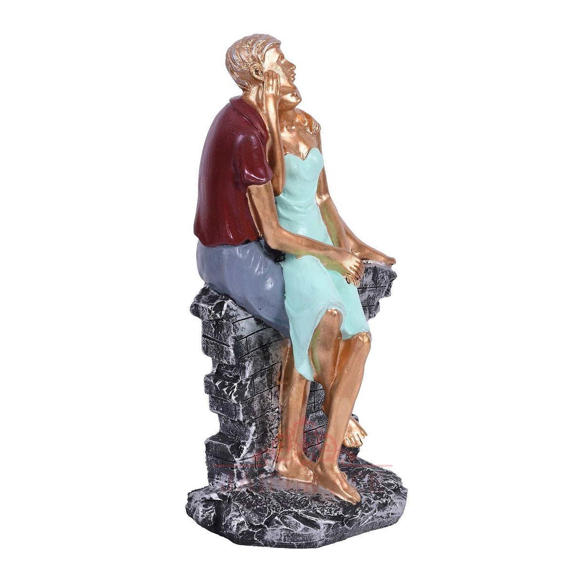 Charming Affectionate Love Couple Art Resin Sculpture for Valentine Day Gift, Statue for Weddings & Anniversaries - Present for Him and Her (Model 8)