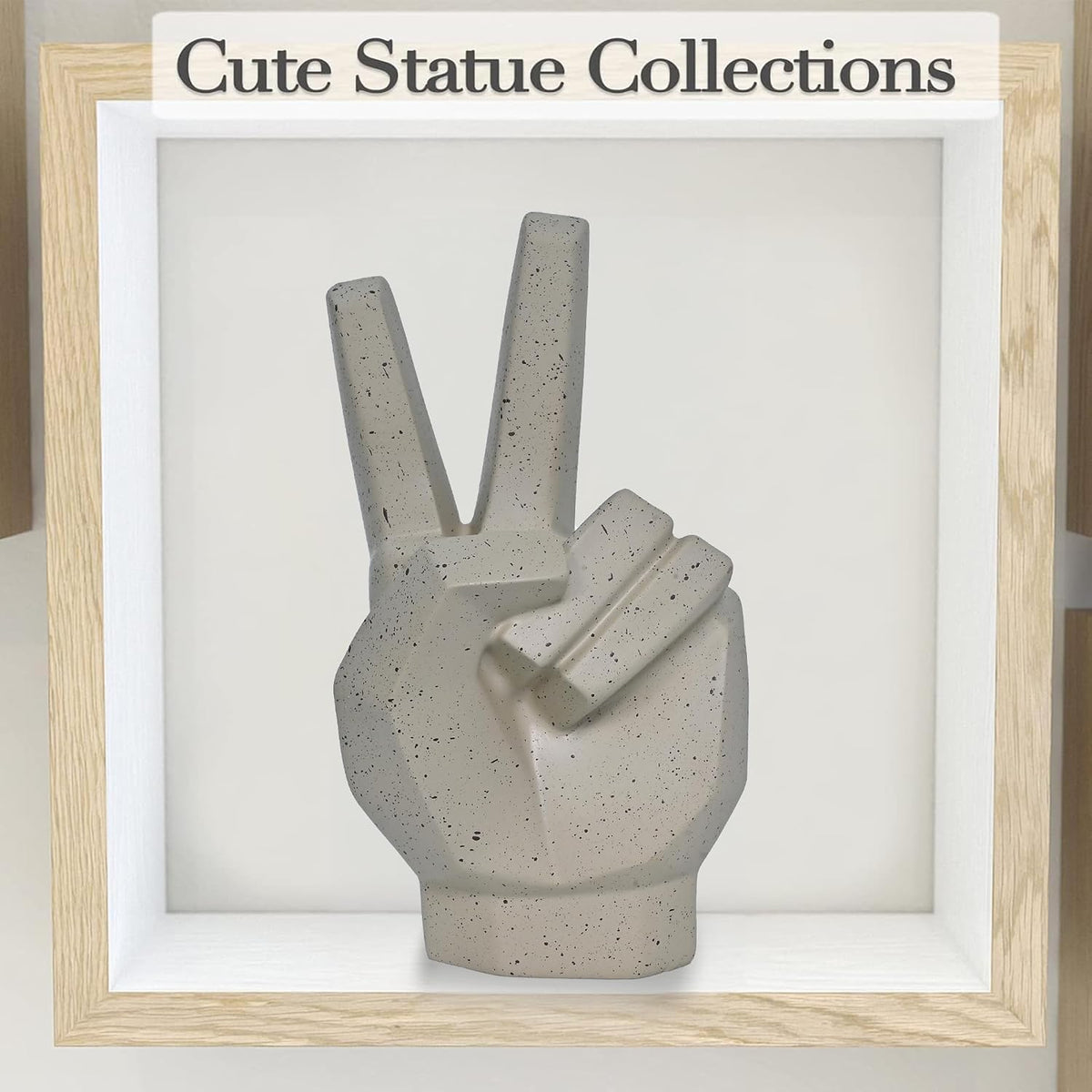 Resin Hand Sign Sculpture Statue Aesthetic Home Decor Items | Showpiece Decorative Sculpture for Office | 22X8 CM