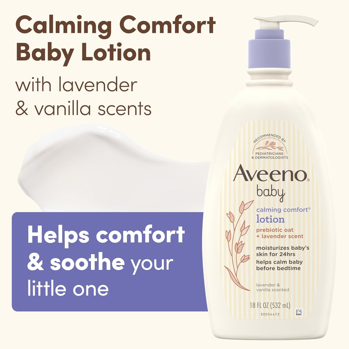 Aveeno Baby Calming Comfort Lotion, Lavender and Vanilla, 532ml