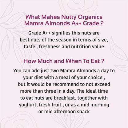 Nutty Organics Almonds Mamra - 500 GM (Grade A ++ Nuts, Premium, Rich In Oil) Richest Natural Source of Vitamins, Magnesium & Protien | Special Mamra Badam Giri