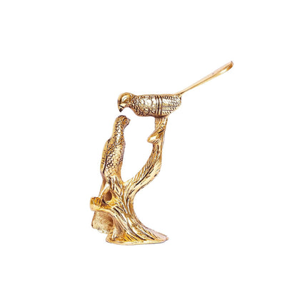 Love Birds Couple Kissing Sitting on Tree Branch Showpiece Figurines for Home Decor