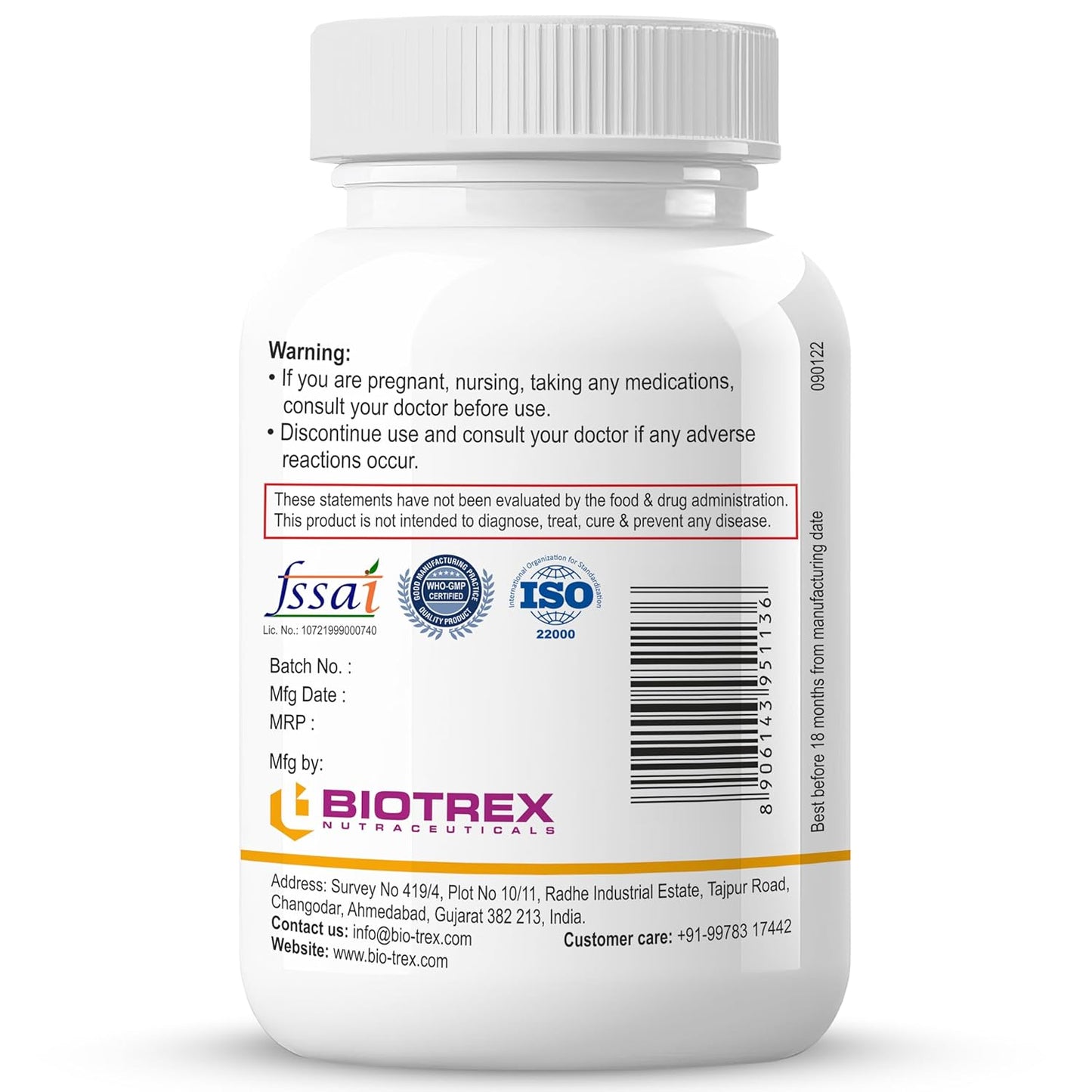 Biotrex Nutraceuticals Astragalus 500mg Supplement | Heart & Kidney Health | Immunity Booster & Adaptogen | Antioxidant | Enhances Strength & Atheletic Performance | 60 Veg Capsules