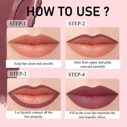 Fashion Colour Play all day Non Transfer Lipstick For Women | Matte Lipstick | Smooth Glide | Waterproof | Longlasting | Paraben-Free Lip Color for All Skin Tones | (Terracotta, 2gm)