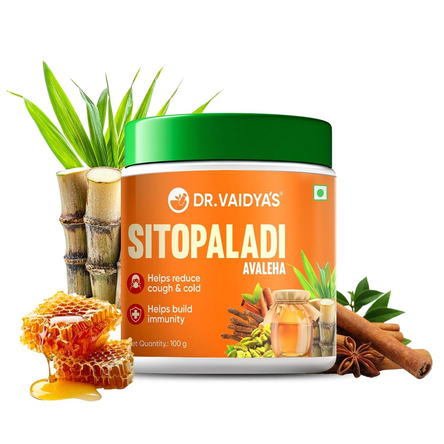 Dr. Vaidya’s Sitopaladi – 100% Ayurvedic Remedy for Cough, Cold & Immunity Support during Winter, 100g | Sitopaladi for Respiratory Health & Phlegm Relief