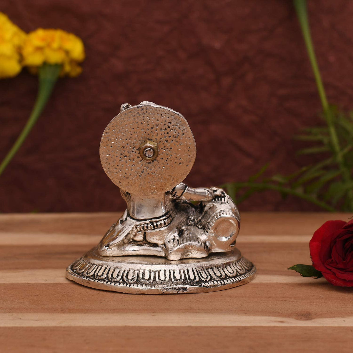 Lavanaya Silver - Silver Finish Laddu Gopal Idol for Home Temple – Decorative Bal Krishna Murti for Pooja & Gifting – Handcrafted Metal Statue (Small Size)