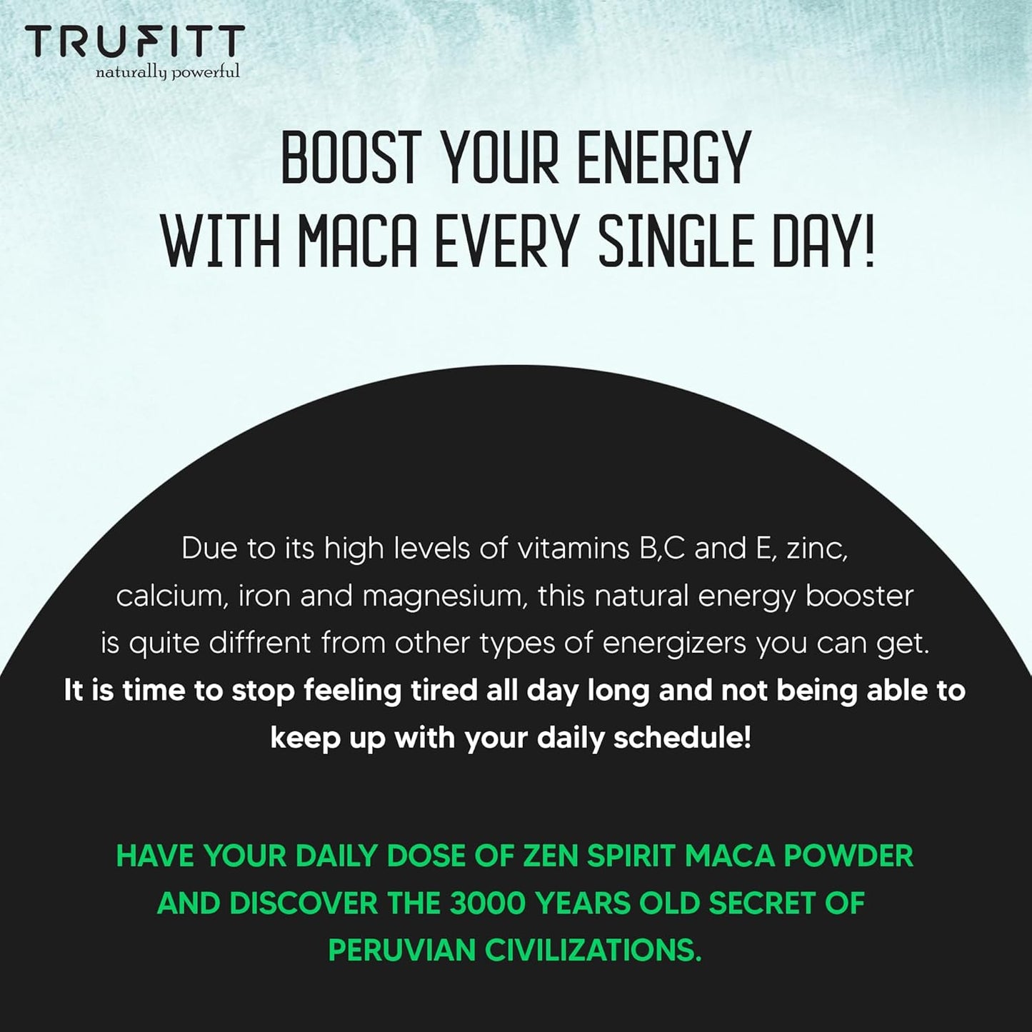 Trufitt Peruvian Yellow Maca Root Powder, Organic Herbal Supplement | Improves Energy And Stamina | Good For Men And Women - 100 GMS