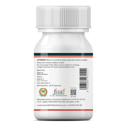 INLIFE Coenzyme Q10 (COQ10) -200mg with Bioperine 8mg Supplement|supports High Absorption|(Pack of 1) - 60 Vegetarian Capsules.