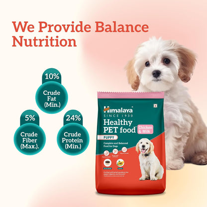 Himalaya Healthy PET Food for Puppies | Chicken & Milk | 1.2kg | Complete & Balanced Nutrition with Black Pepper, Oats & Papaya