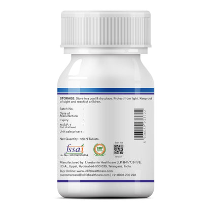 INLIFE Melatonin 5mg Tablets | Supports Sleep and Relaxation | Vegetarian Friendly & Easy to Swallow Supplement for Men and Women - 120 Tablets