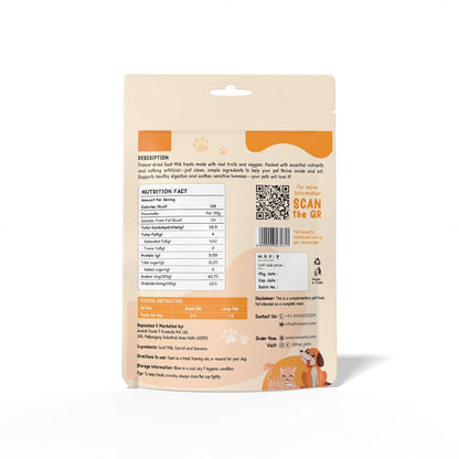 HYE Pets Super Treats for Super Pets – Freeze Dried Treats Made with Goat Milk, Carrot & Banana | 30g