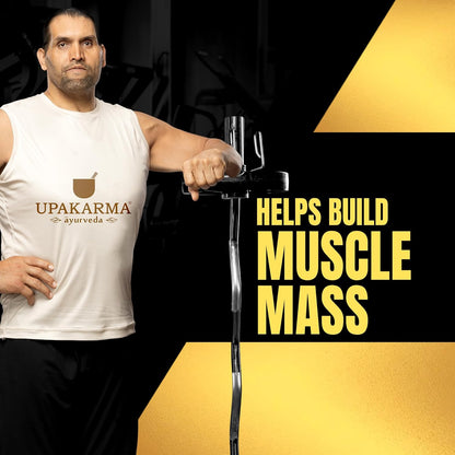 Upakarma Shilajit Gold 30 Capsules | Contains Gold | For Power, Stamina, Muscle Growth & Energy | Ashwagandha, Gokshura, Kali Musali & Other Action Herbs