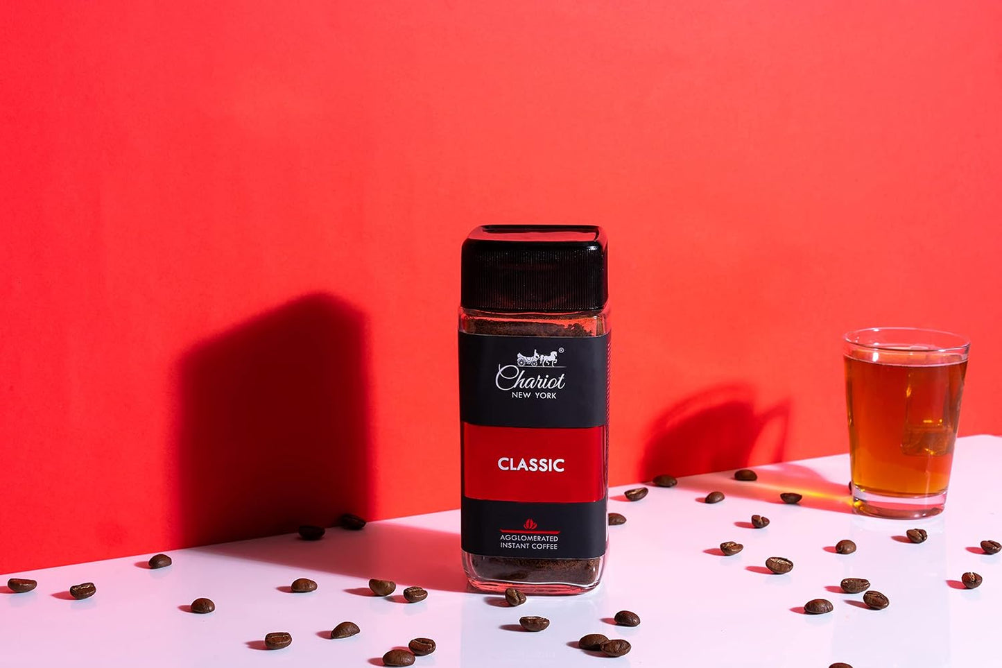 Chariot New York Classic Instant Coffee | 100% Pure Arabica Agglomerated Coffee | Rich Aroma, Smooth Taste | No Chicory | Premium Instant Coffee Jar