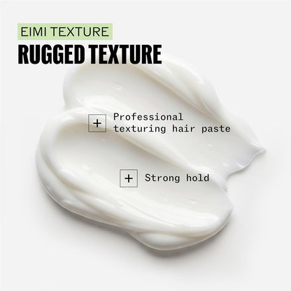 Textured hair paste with 'Eimi Texture' branding on a white background