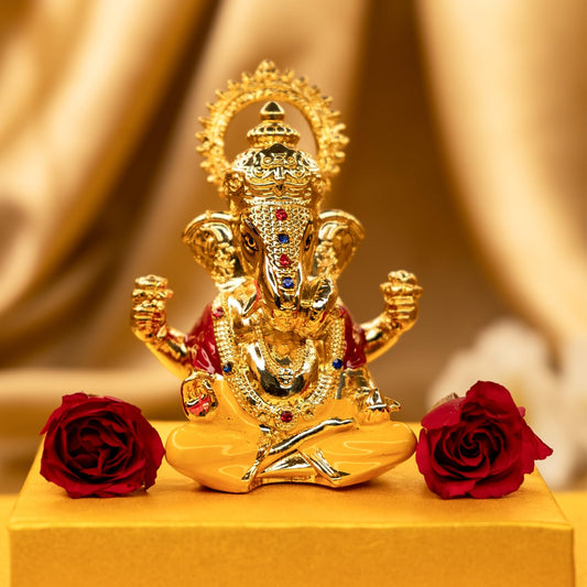 Ganesh Idol for Car Dashboard | Dagdusheth Ganesh Ganpati Idol for Cars | Vinayak Idols for Car Dash Board, Home Decor | Ganapathi Idol for Home | Vinayagar Statue | Ganpati ji for Office Desk