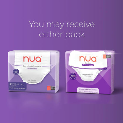 Nua 360° Comfort Period Panties (M-L) | Pack of 5 | Ultra-Absorbent | Zero Irritation | 4X Comfort | for Heavy Flow | No rashes | Leakproof | Seamless | 100% Toxic-Free, Dermatologically Tested