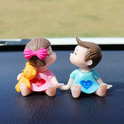 ascension 1 Pair of Miniature Romantic Kissing Couple Gift for Valentine Day Baby Doll Set Gift for Girlfriend Boyfriend Showpiece Statue Valentine Decoration Items Valentines Gifts for Your Love
