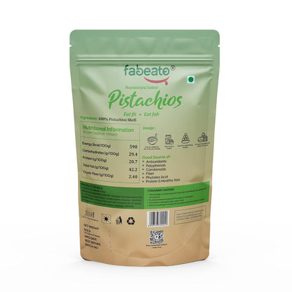 Fabeato Premium Roasted & Salted Pistachios (500g) - Crunchy, Nutritious & Delicious Snack
